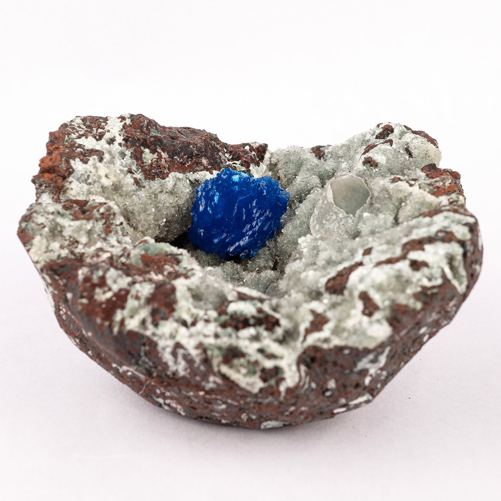 Cavansite on Heulandite (Rare Find) Free Standing Natural Mineral Specimen # B 6357 Cavansite Superb Minerals 