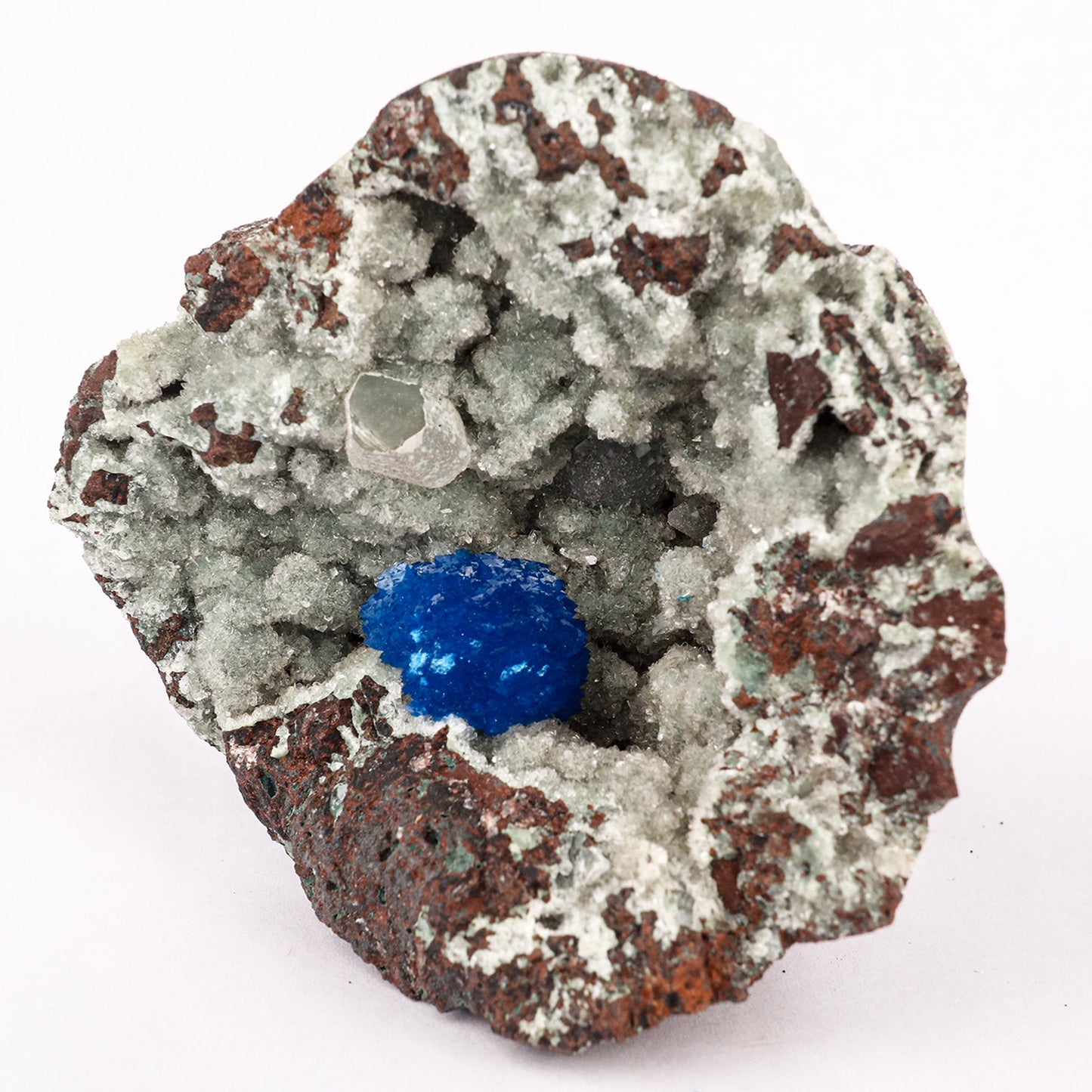 Cavansite on Heulandite (Rare Find) Free Standing Natural Mineral Specimen # B 6357 Cavansite Superb Minerals 