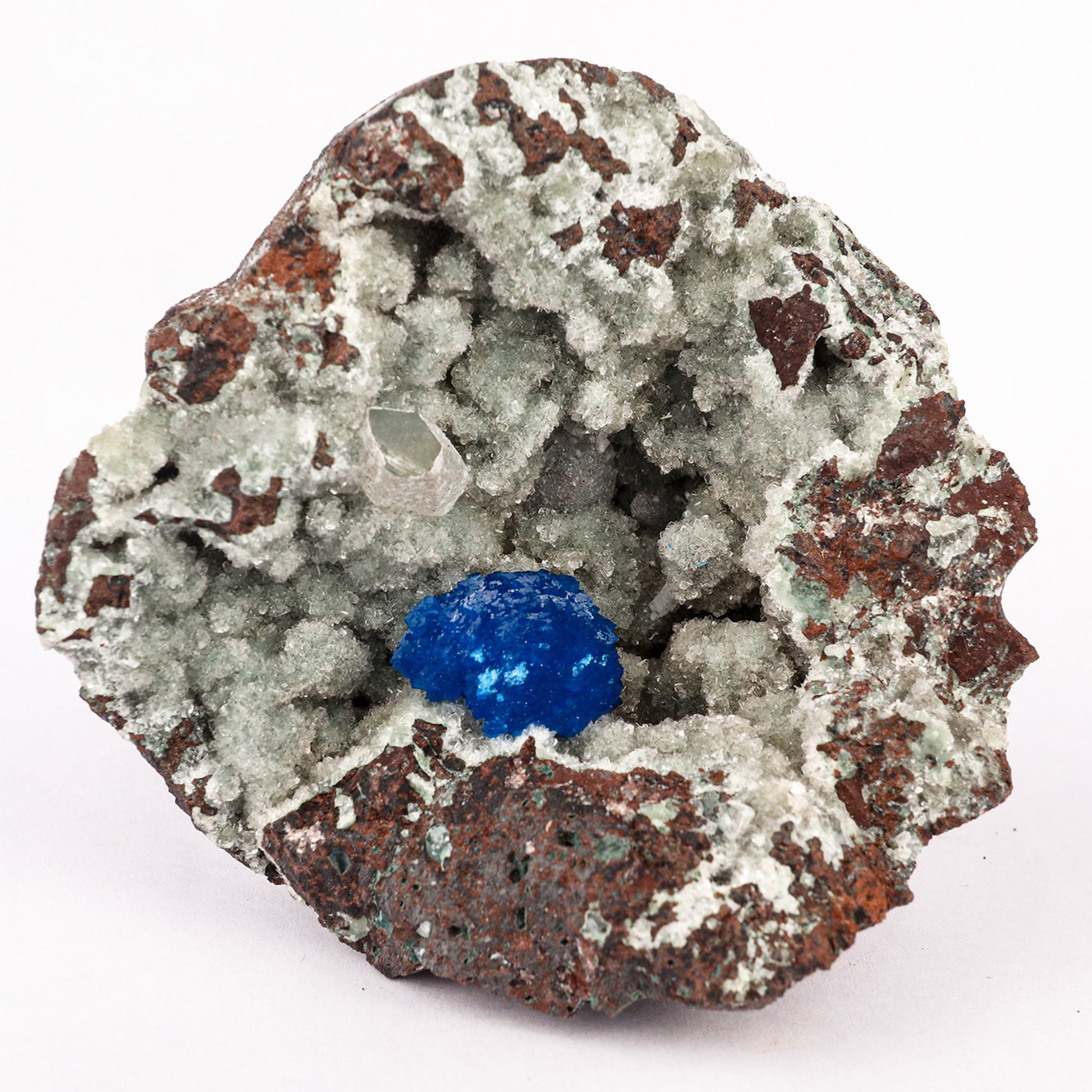 Cavansite on Heulandite (Rare Find) Free Standing Natural Mineral Specimen # B 6357 Cavansite Superb Minerals 