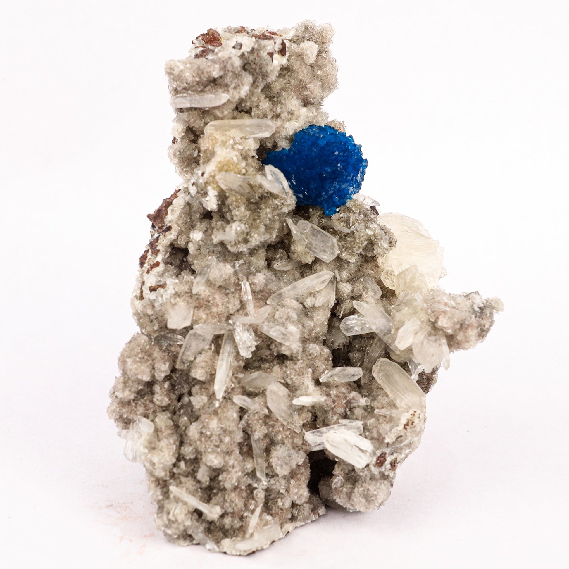Cavansite on Heulandite (Rare Find) Free Standing Natural Mineral Specimen # B 6371 Cavansite Superb Minerals 