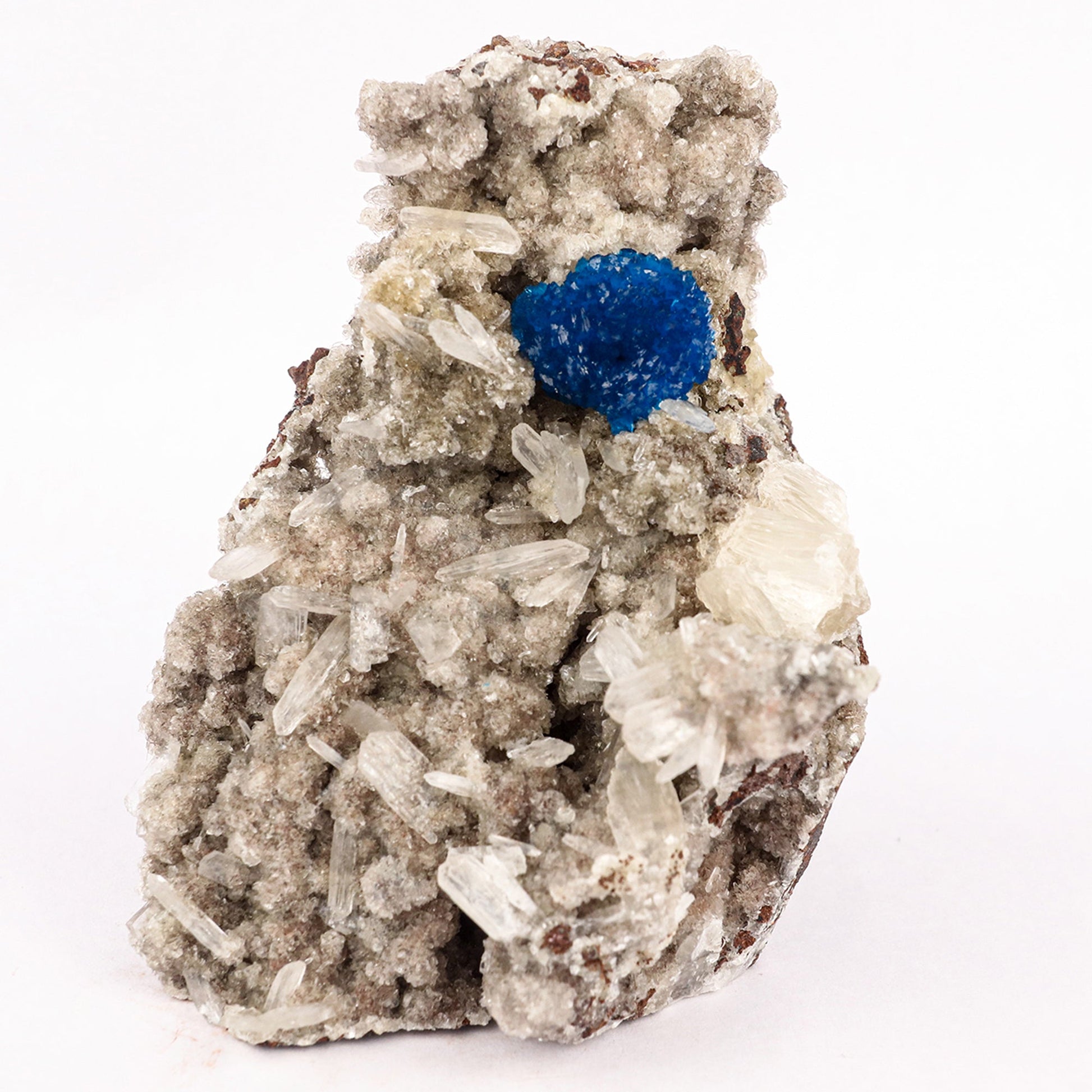Cavansite on Heulandite (Rare Find) Free Standing Natural Mineral Specimen # B 6371 Cavansite Superb Minerals 