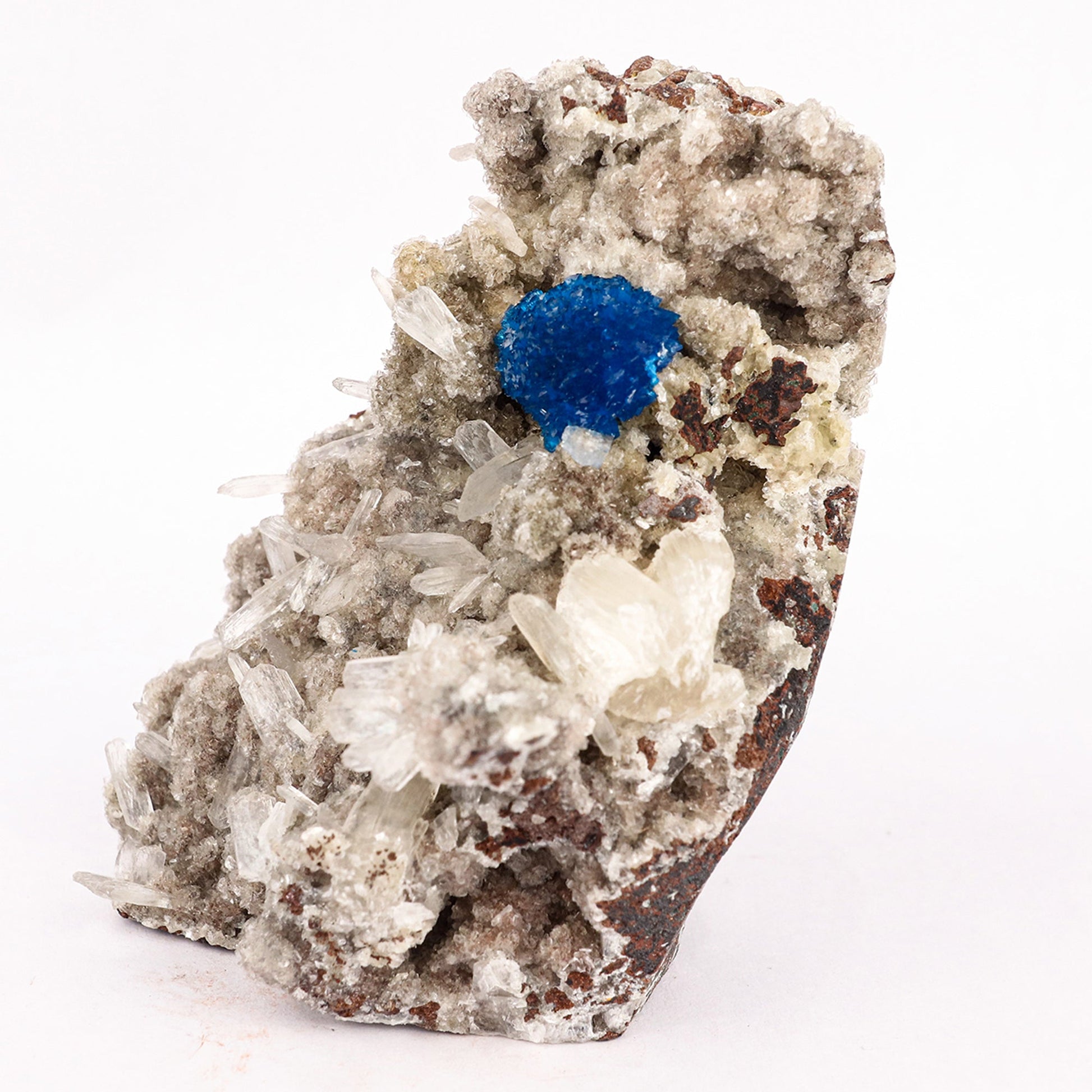 Cavansite on Heulandite (Rare Find) Free Standing Natural Mineral Specimen # B 6371 Cavansite Superb Minerals 