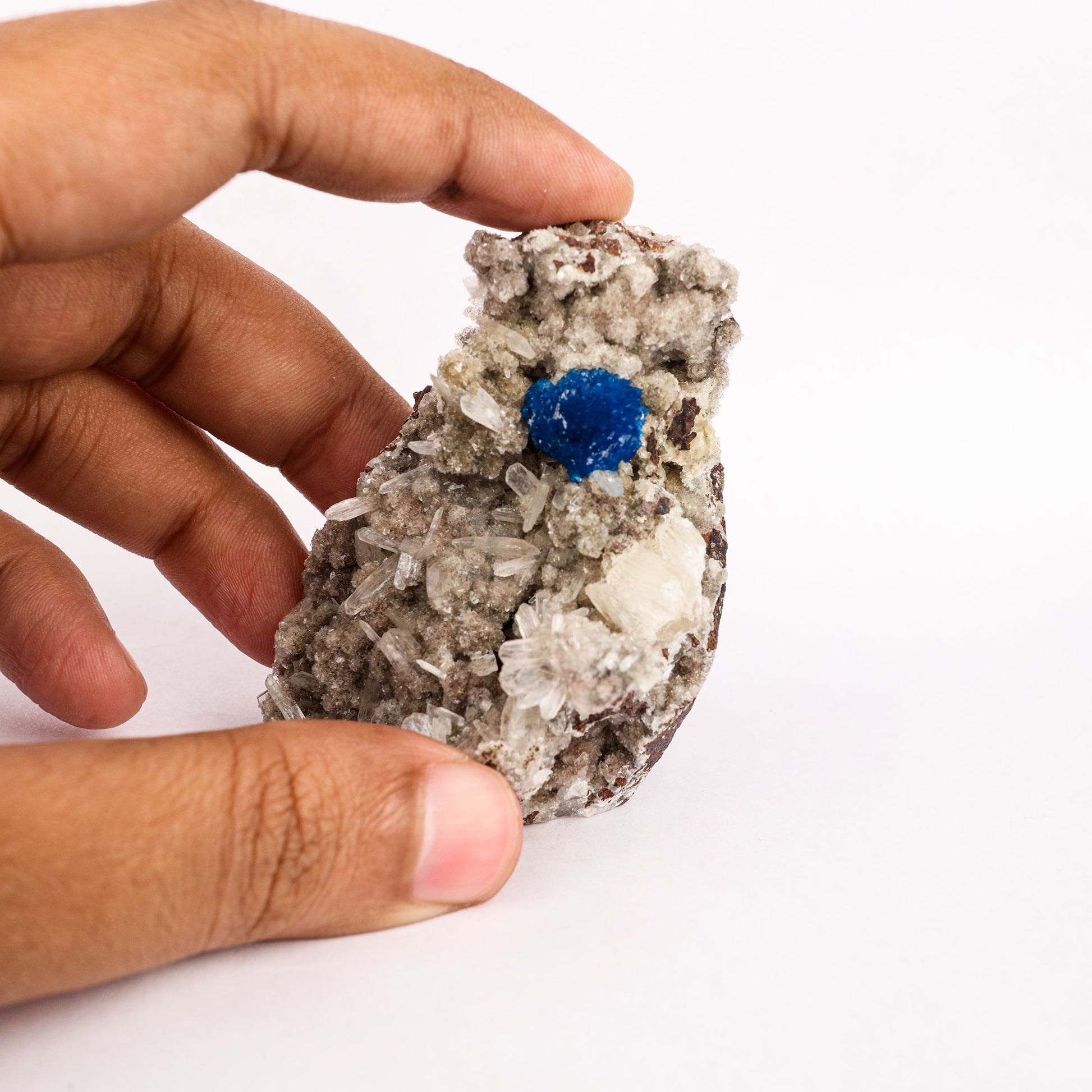 Cavansite on Heulandite (Rare Find) Free Standing Natural Mineral Specimen # B 6371 Cavansite Superb Minerals 