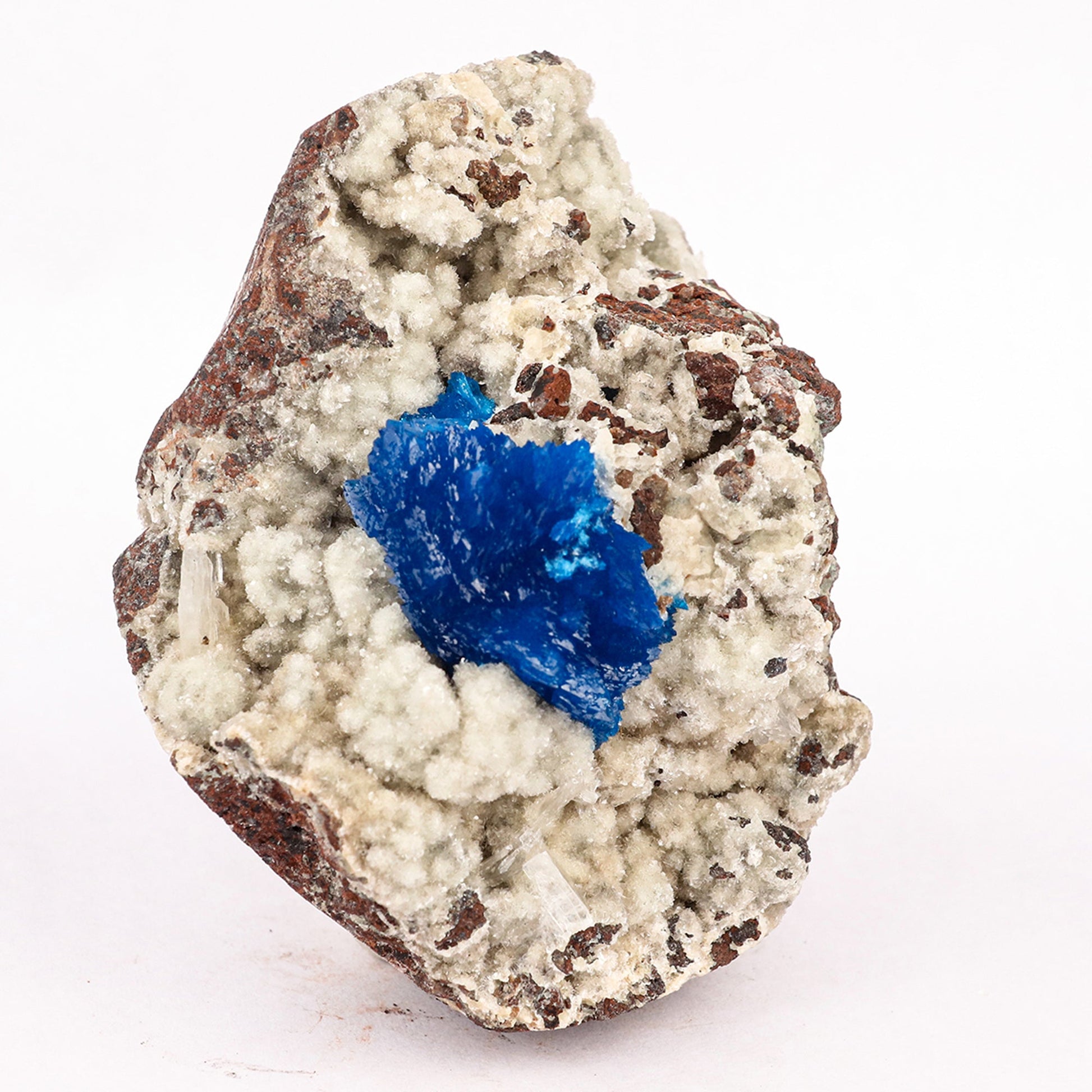 Cavansite on Heulandite (Rare Find) Free Standing Natural Mineral Specimen # B 6374 Cavansite Superb Minerals 