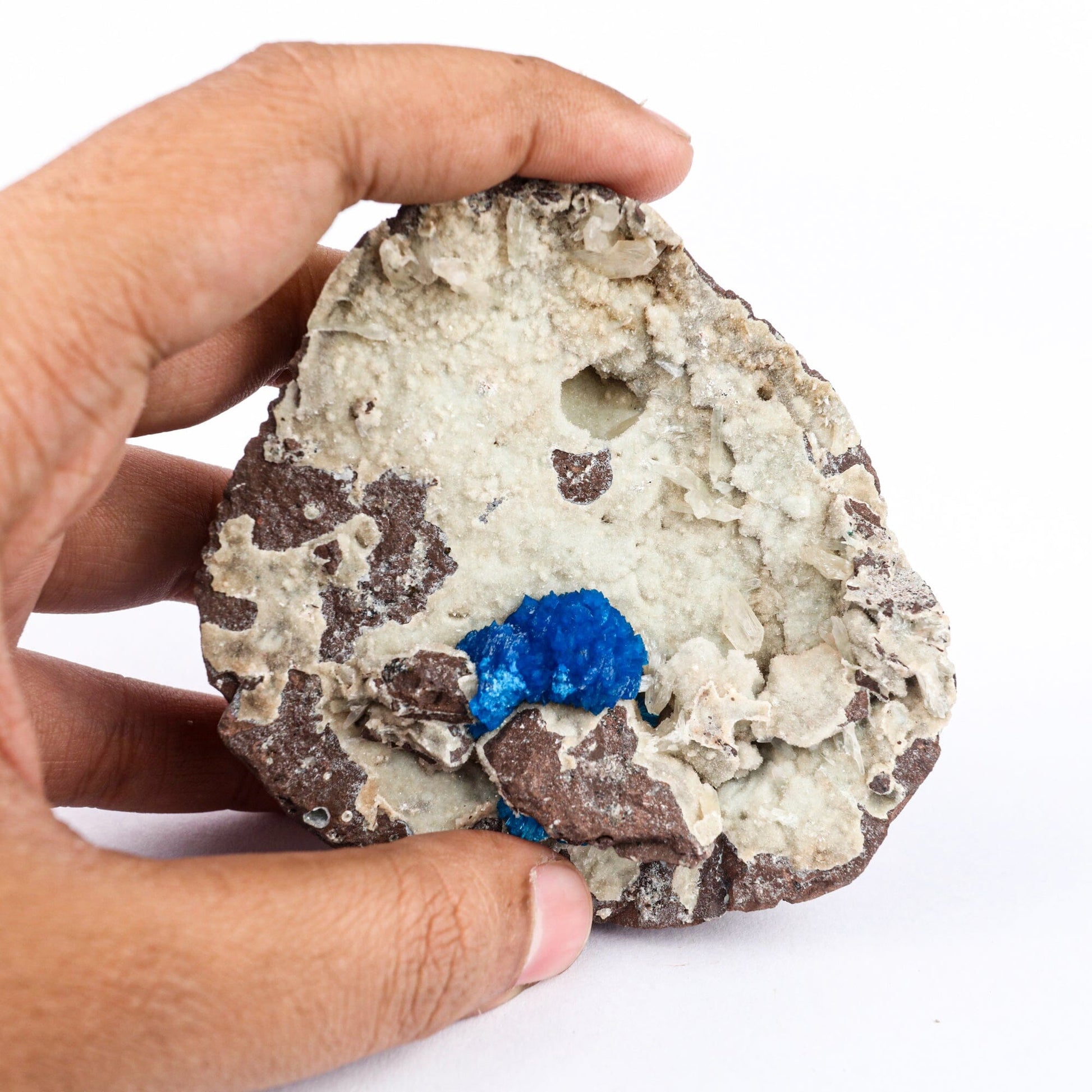 Cavansite on Heulandite (Rare Find) Free Standing Natural Mineral Specimen # B 6494 Cavansite Superb Minerals 