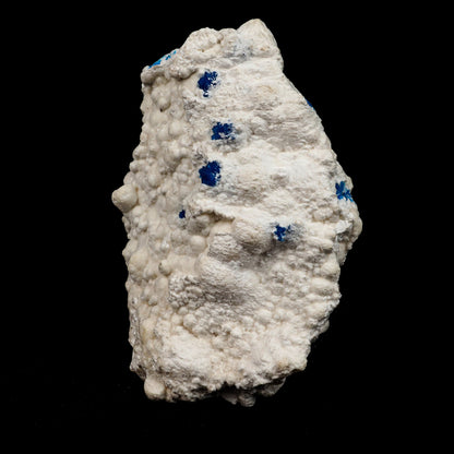 Cavansite on Mordenite Rare Find Natural Mineral Specimen # B 5141  https://www.superbminerals.us/products/cavansite-on-mordenite-rare-find-natural-mineral-specimen-b-5141  Features: Unusual combination of a large spherical rosette diameter of blue-green cavansite crystals on white mordenite-coated matrix . Primary Mineral(s): Cavansite Secondary Mineral(s): MordeniteMatrix: N/A 3 Inch x 2 InchWeight : 76 GmsLocality: Pune, Maharashtra, India Year of Discovery: 2021