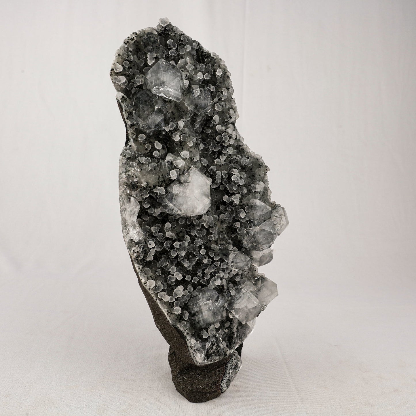 Chalcedony Black with Apophyllite Cubes Natural Mineral Specimen # B 5523 Chalcedony Superb Minerals 