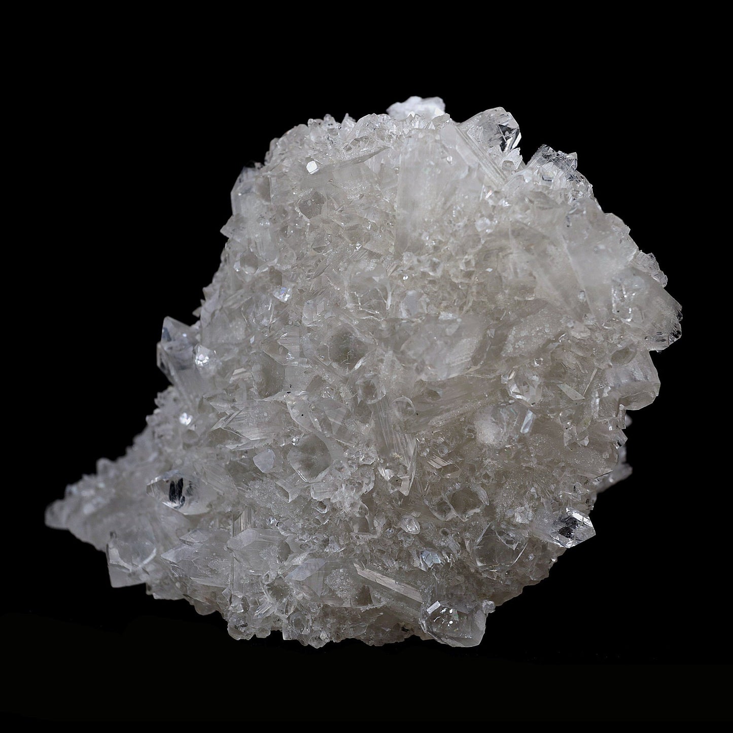 Coated Calcite with Gemmy Apophyllite Natural Mineral Specimen # B 410…  https://www.superbminerals.us/products/coated-calcite-with-gemmy-apophyllite-natural-mineral-specimen-b-4105  Features:Lustrous transparent-to-translucent colorless Apophyllite crystals with translucent gemmy bladed coated calcite crystals covering the front face of a prismatic Apophyllite crystal that is coated with sugar-like Calcite microcrystals.Primary Mineral(s): ApophylliteSecondary Mineral(s): 