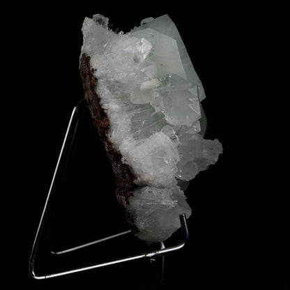 Fluorapophyllite Twin big Crystal with Stilbite Natural Mineral Specim…  https://www.superbminerals.us/products/fluorapophyllite-twin-big-crystal-natural-mineral-specimen-b-4641  Features: A typical Deccan Trap association specimen with strong, extremely glossy, crisp, well-formed, blocky, green and colourless Fluorapophyllite crystals (K).which are linked with extremely glossy, delicate peach coloured Stilbite-Ca "sheaves" A Chalcedony "core" may be seen in a tiny region on the back.