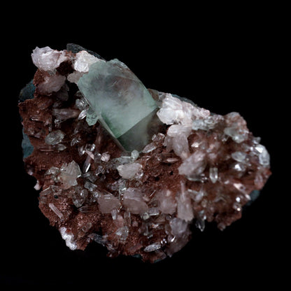 Fluorapophyllite with Stilbite on Chalcedony Natural Mineral Specimen …  https://www.superbminerals.us/products/fluorapophyllite-with-stilbite-on-chalcedony-natural-mineral-specimen-b-4789  Features: On this excellent enormous combination from this important Jalgaon location, a beautiful, huge, blocky bi-hued tetragonal apophyllite is dramatically framed by light peach coloured stilbites.The eye-catching glassy, translucent cube features a rich mint-green body, a scalloped sparkling white termination