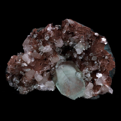 Fluorapophyllite with Stilbite on Chalcedony Natural Mineral Specimen …  https://www.superbminerals.us/products/fluorapophyllite-with-stilbite-on-chalcedony-natural-mineral-specimen-b-4789  Features: On this excellent enormous combination from this important Jalgaon location, a beautiful, huge, blocky bi-hued tetragonal apophyllite is dramatically framed by light peach coloured stilbites.The eye-catching glassy, translucent cube features a rich mint-green body, a scalloped sparkling white termination