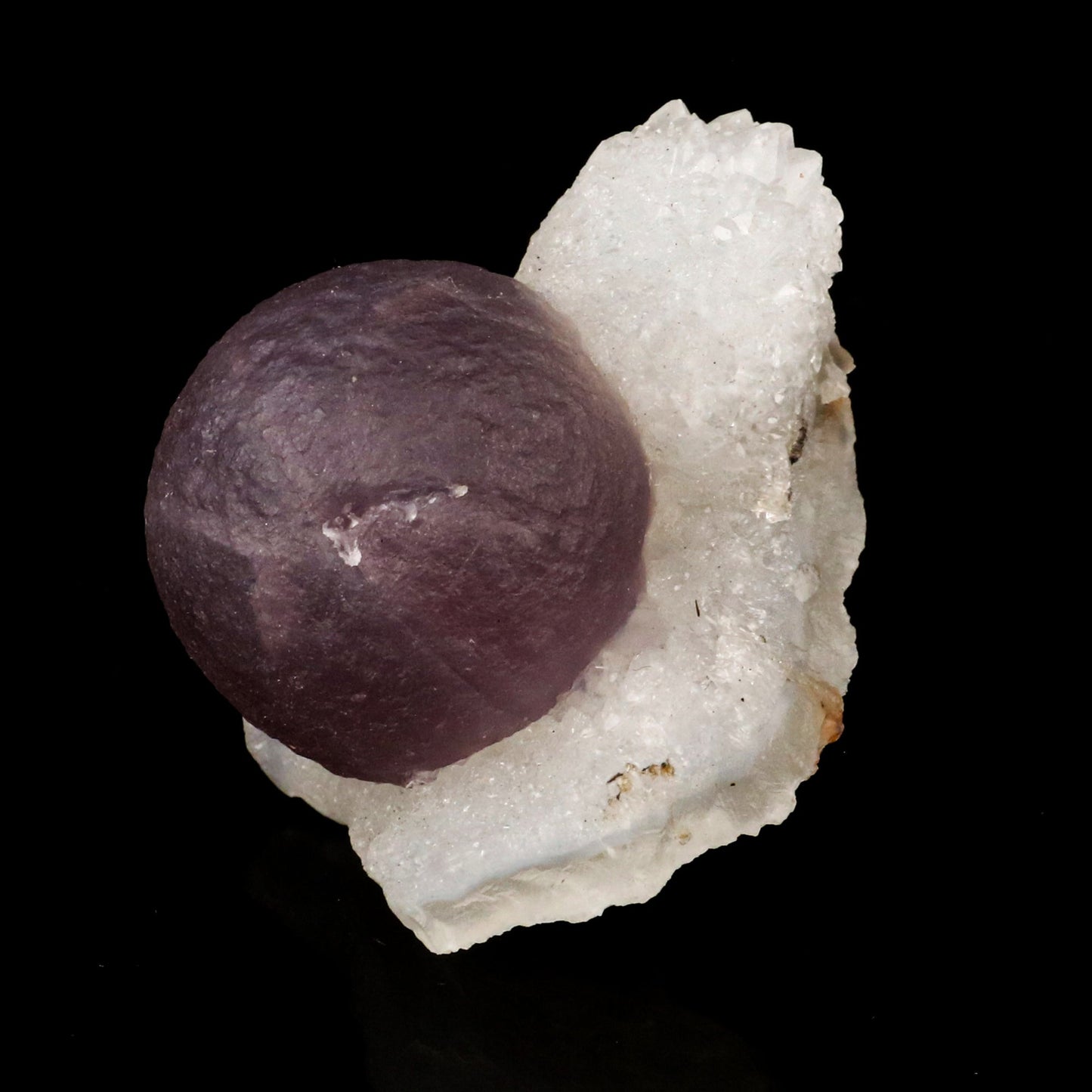 Fluorite Ball Blue on MM Quartz Natural Mineral Specimen # B 5770 Fluorite Superb Minerals 