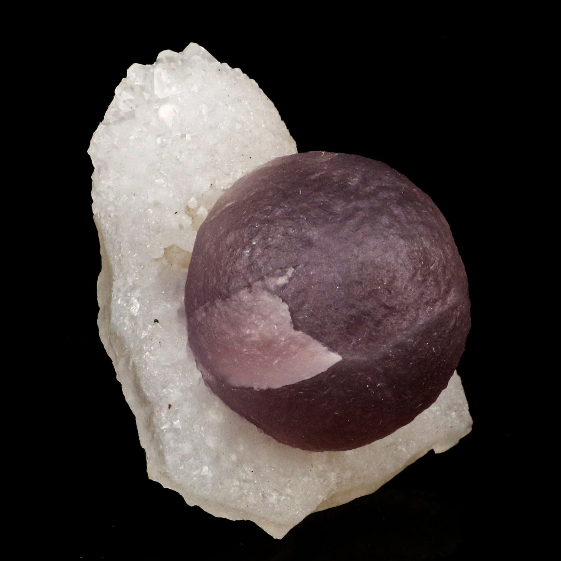 Fluorite Ball Blue on MM Quartz Natural Mineral Specimen # B 5770 Fluorite Superb Minerals 
