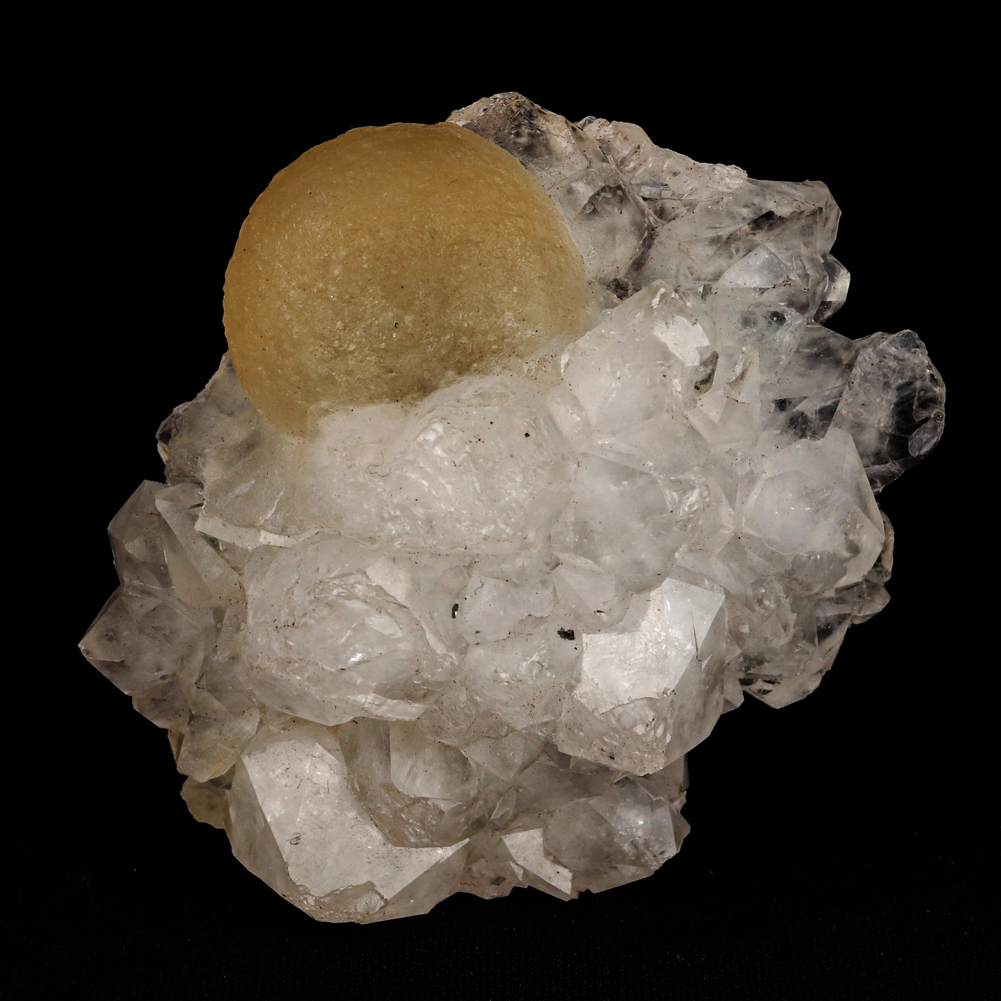 Fluorite ball on MM Quartz Natural Mineral Specimen # B 5338 Fluorite Superb Minerals 