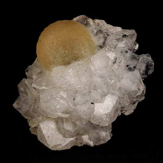 Fluorite ball on MM Quartz Natural Mineral Specimen # B 5338 Fluorite Superb Minerals 