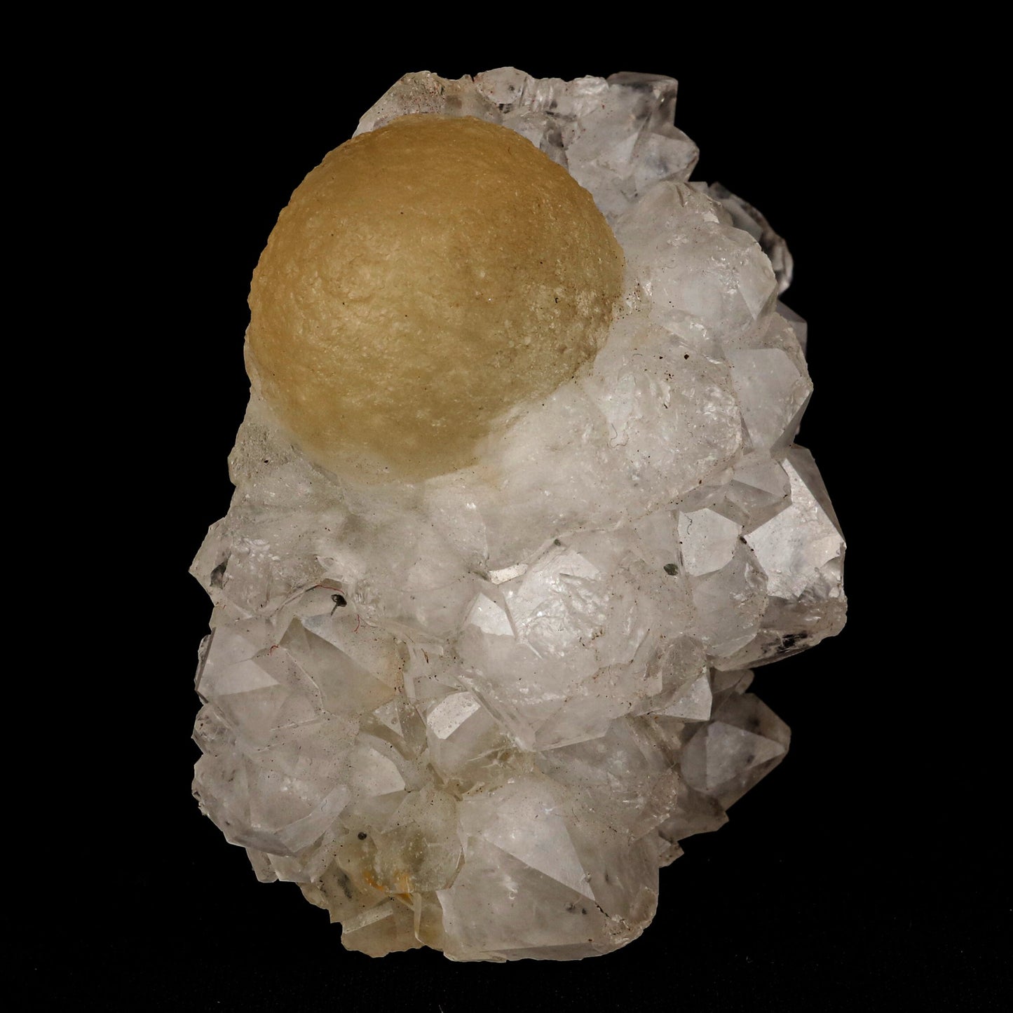 Fluorite ball on MM Quartz Natural Mineral Specimen # B 5338 Fluorite Superb Minerals 