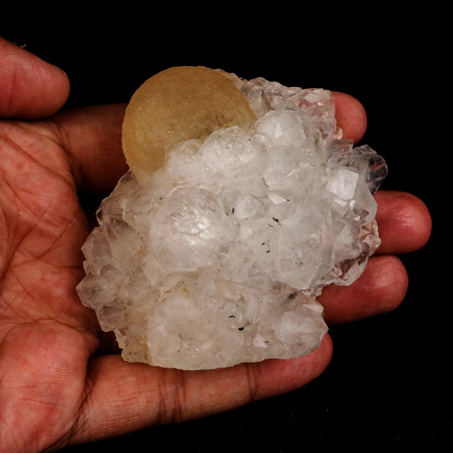 Fluorite ball on MM Quartz Natural Mineral Specimen # B 5338 Fluorite Superb Minerals 