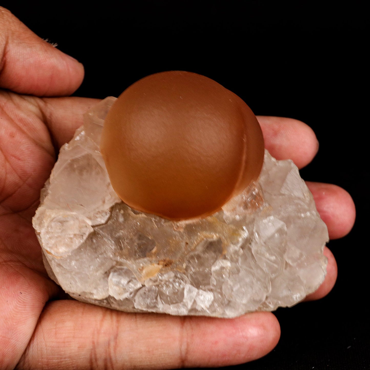 Fluorite ball on MM Quartz Natural Mineral Specimen # B 5362 Fluorite Superb Minerals 