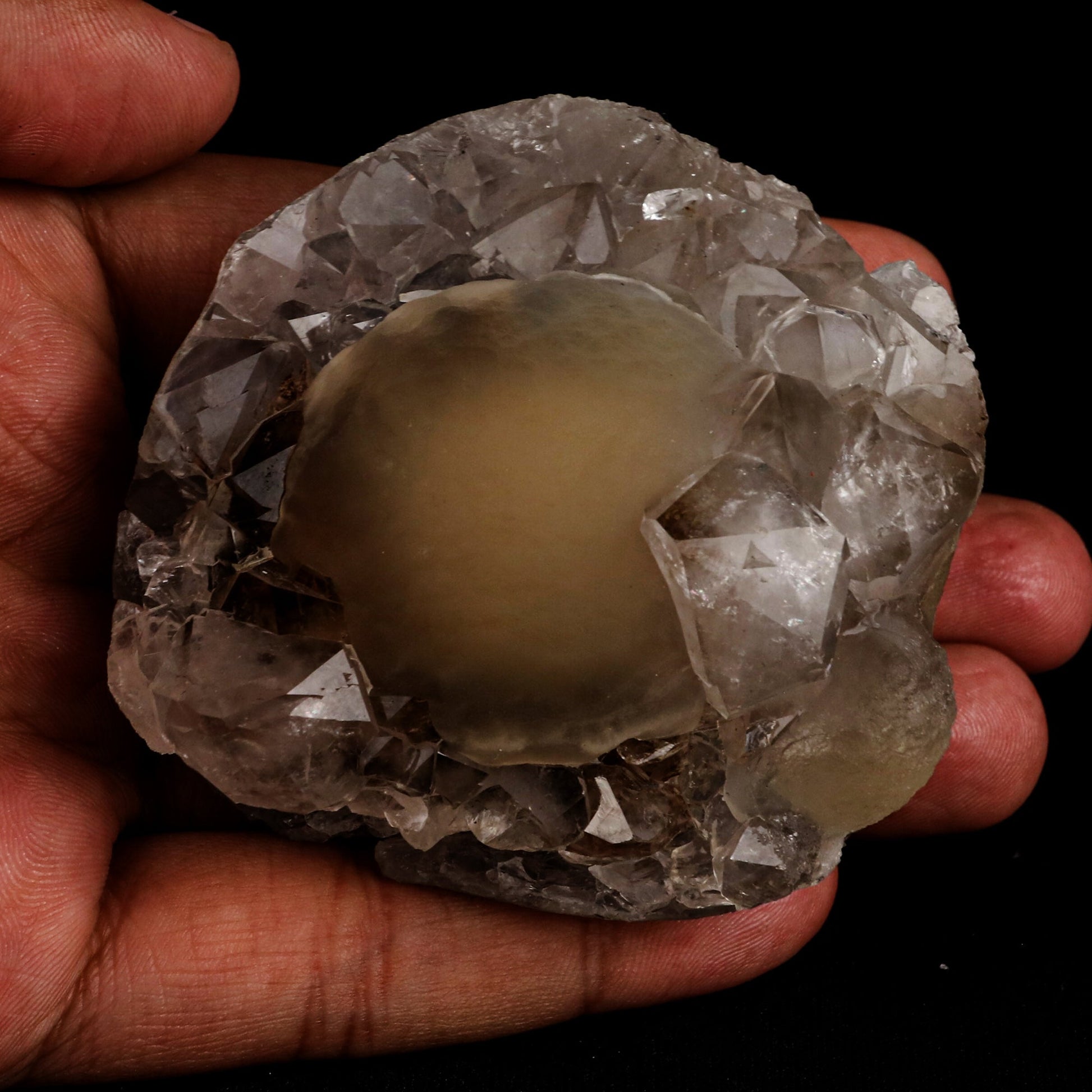 Fluorite ball on MM Quartz Natural Mineral Specimen # B 5380 Fluorite Superb Minerals 