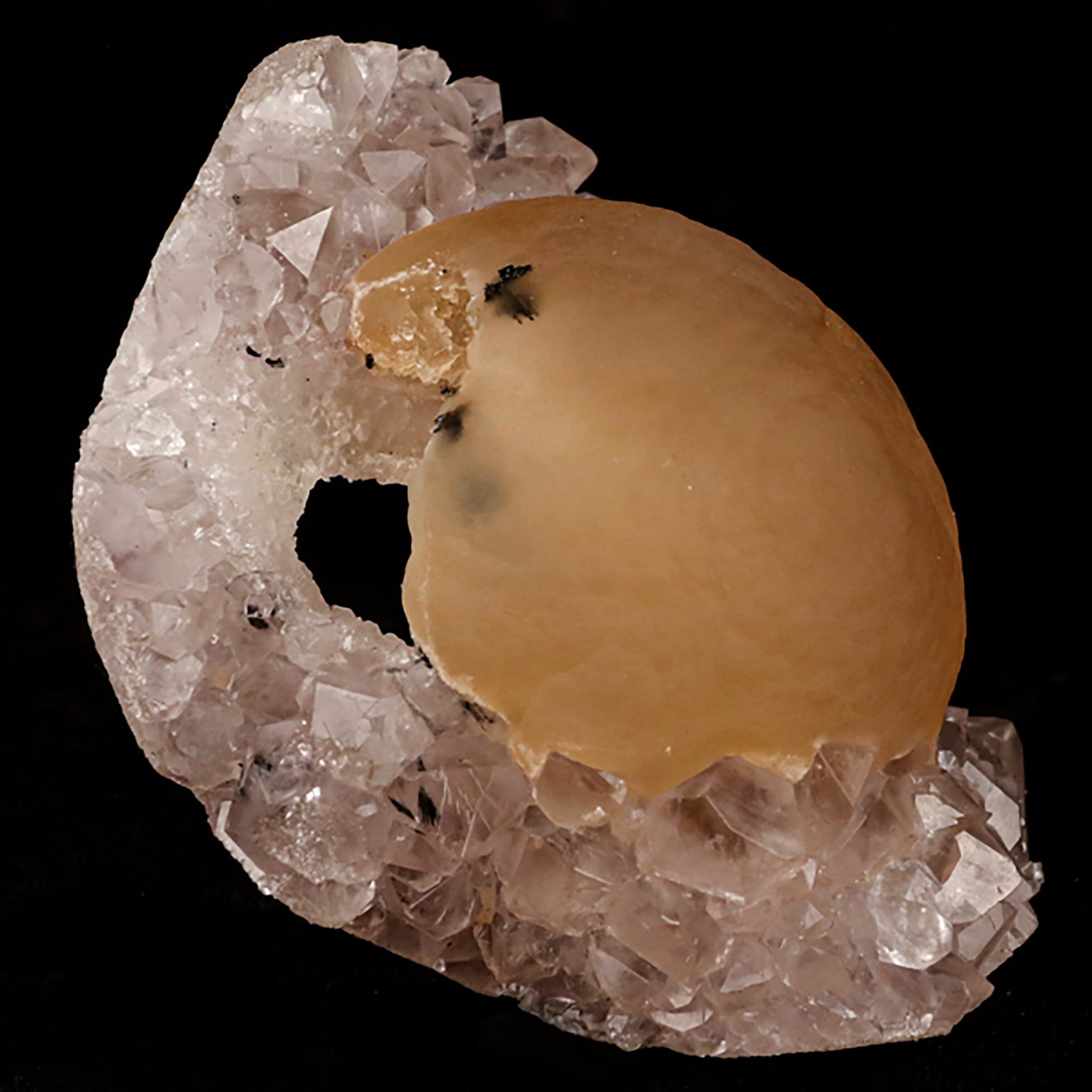 Fluorite ball on MM Quartz Natural Mineral Specimen # B 5392 Fluorite Superb Minerals 