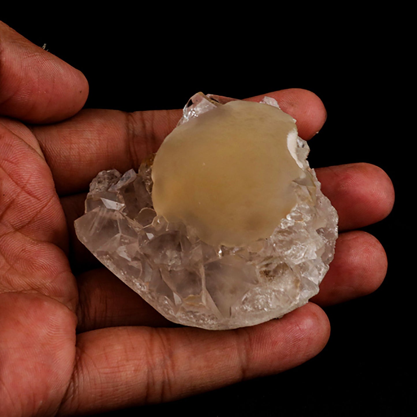 Fluorite ball on MM Quartz Natural Mineral Specimen # B 5414 Fluorite Superb Minerals 