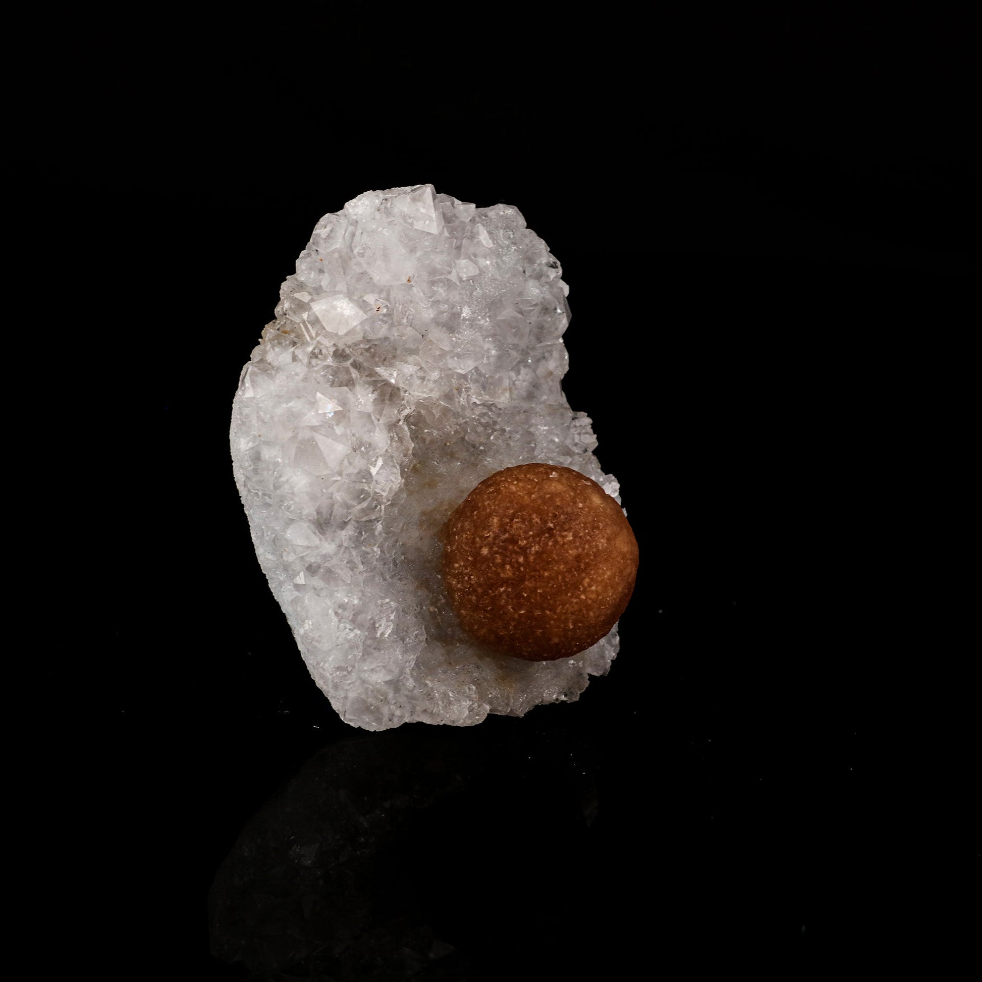 Fluorite ball on MM Quartz Natural Mineral Specimen # B 6183 Fluorite Superb Minerals 