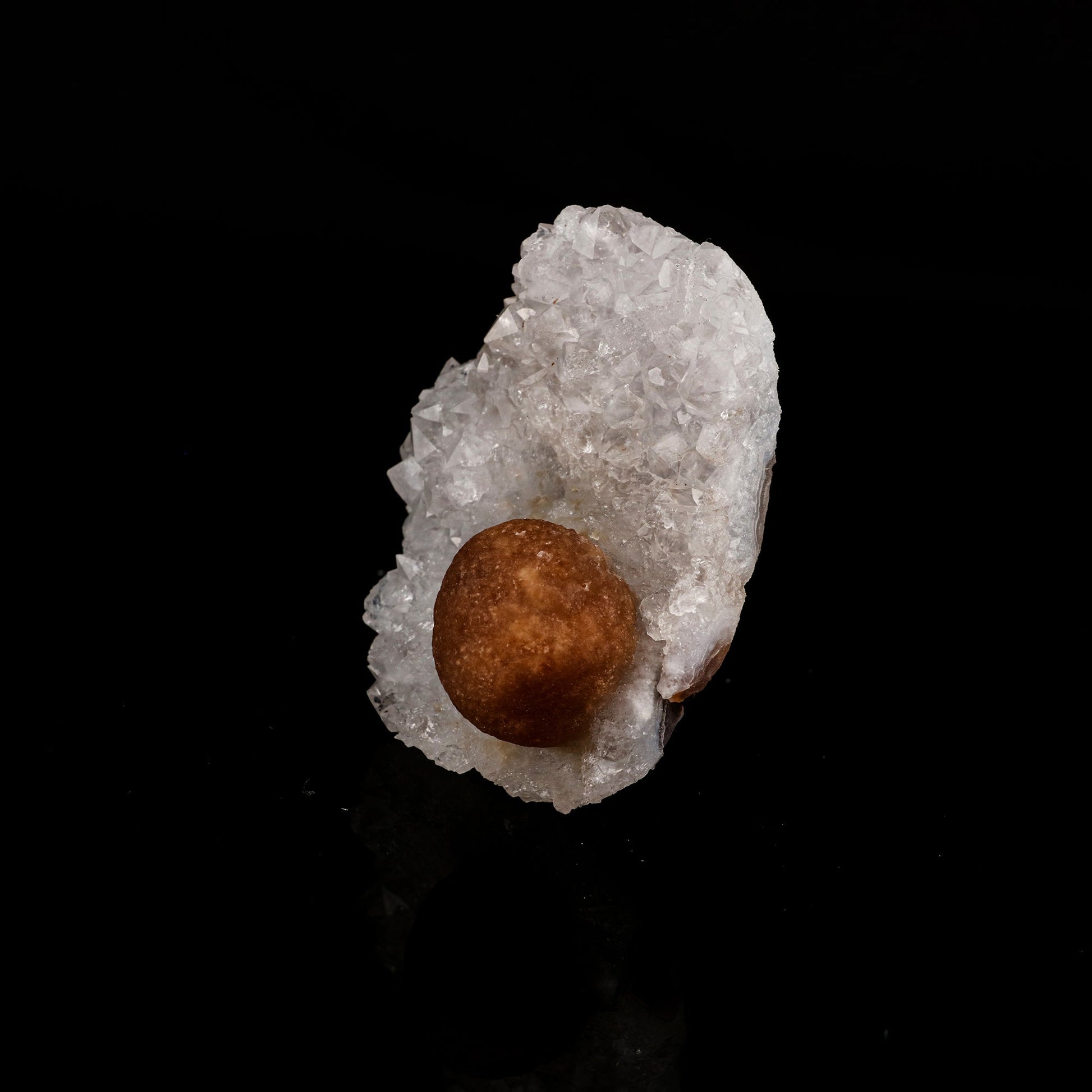 Fluorite ball on MM Quartz Natural Mineral Specimen # B 6183 Fluorite Superb Minerals 