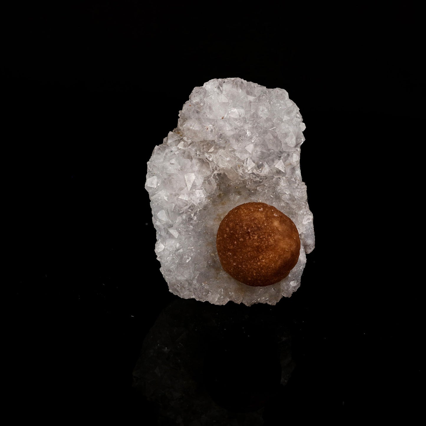 Fluorite ball on MM Quartz Natural Mineral Specimen # B 6183 Fluorite Superb Minerals 