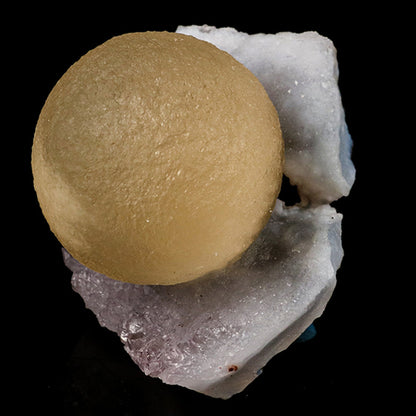 Fluorite ball on MM Quartz Natural Mineral Specimen # B 6184 Fluorite Superb Minerals 