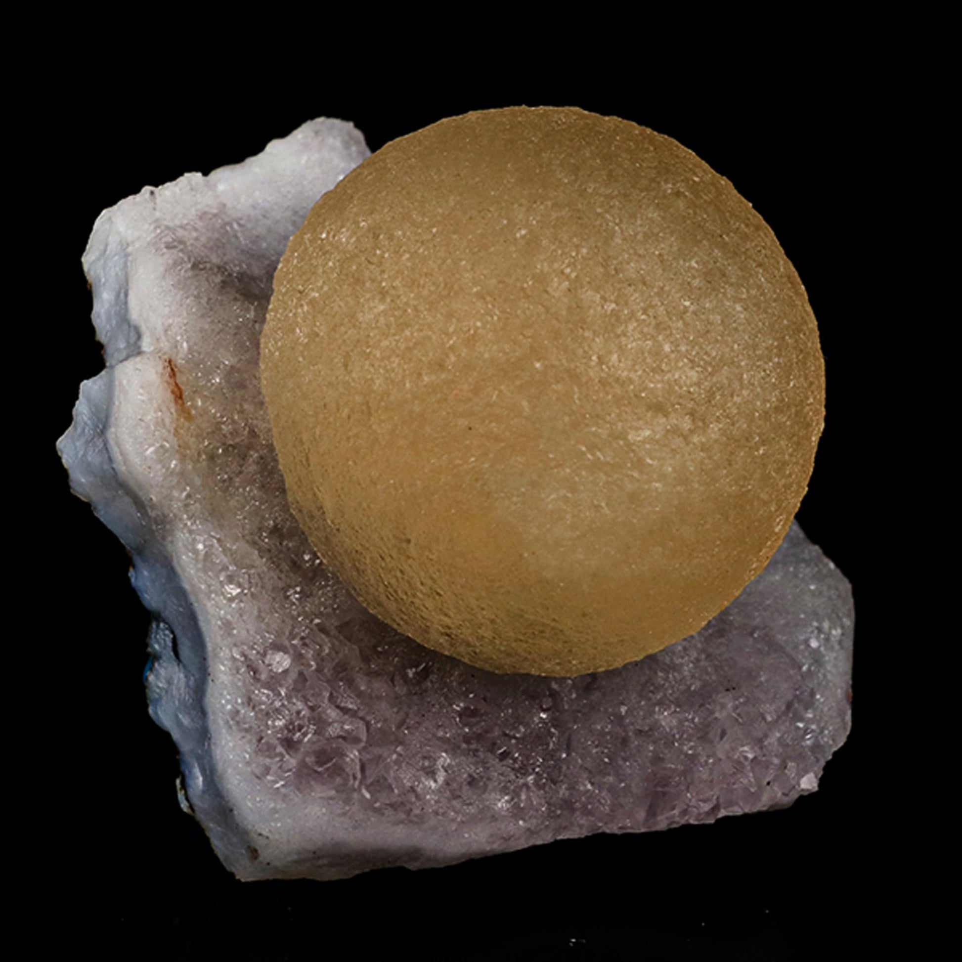 Fluorite ball on MM Quartz Natural Mineral Specimen # B 6184 Fluorite Superb Minerals 
