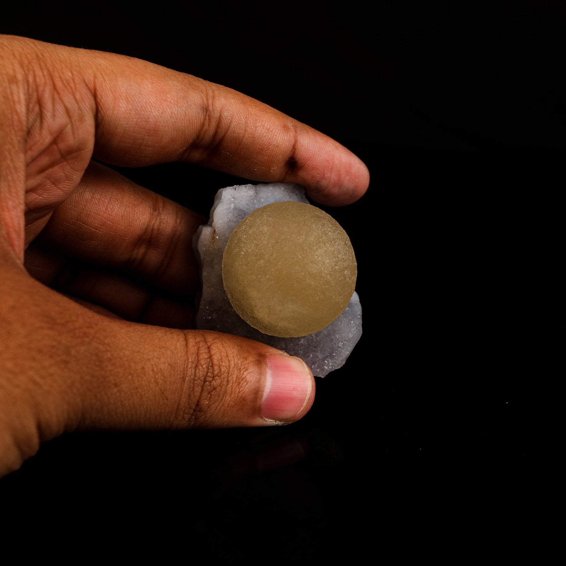 Fluorite ball on MM Quartz Natural Mineral Specimen # B 6184 Fluorite Superb Minerals 