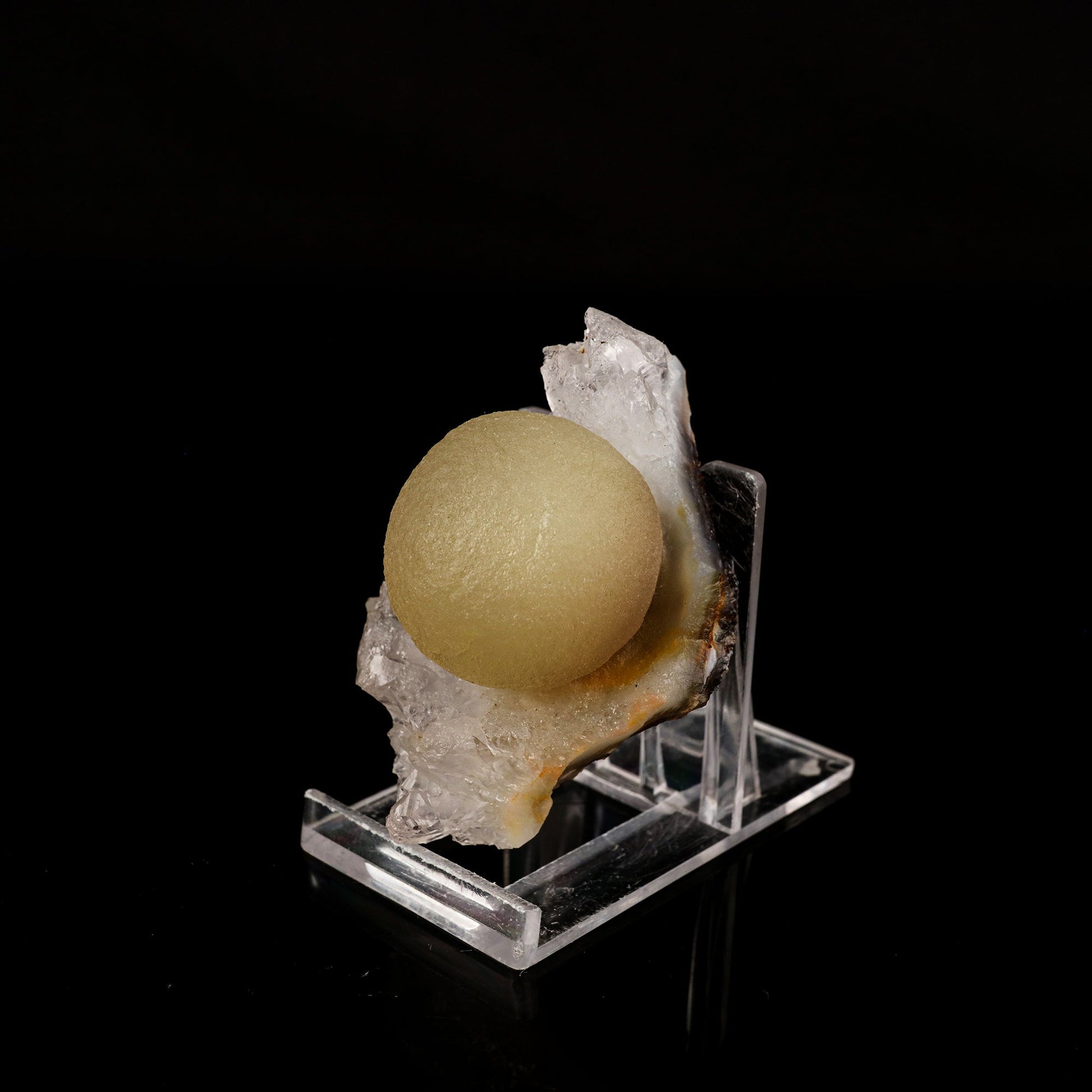 Fluorite ball on MM Quartz Natural Mineral Specimen # B 6198 Fluorite Superb Minerals 