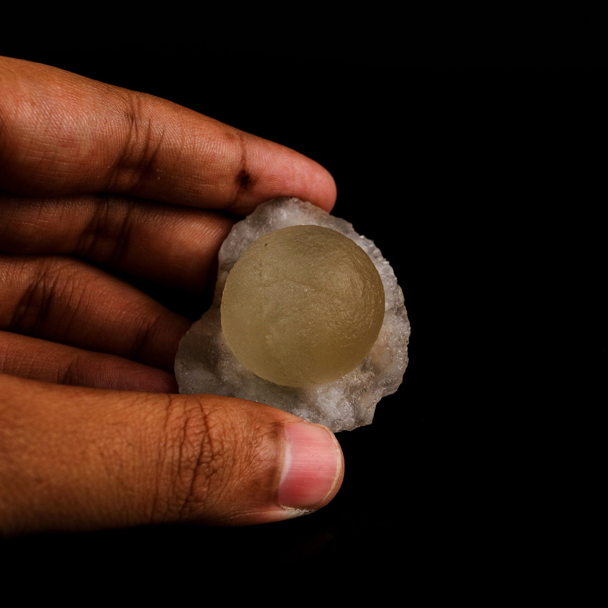 Fluorite ball on MM Quartz Natural Mineral Specimen # B 6202 Fluorite Superb Minerals 