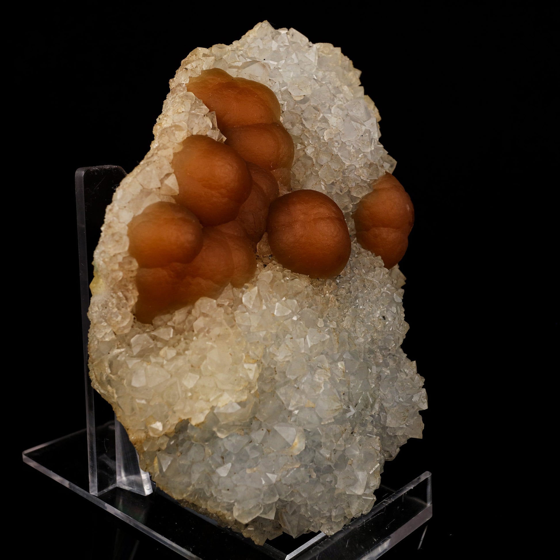 Fluorite balls on MM Quartz Natural Mineral Specimen # B 5736 Fluorite Superb Minerals 