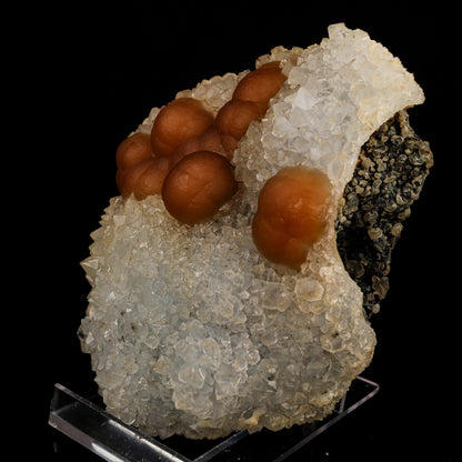 Fluorite balls on MM Quartz Natural Mineral Specimen # B 5736 Fluorite Superb Minerals 