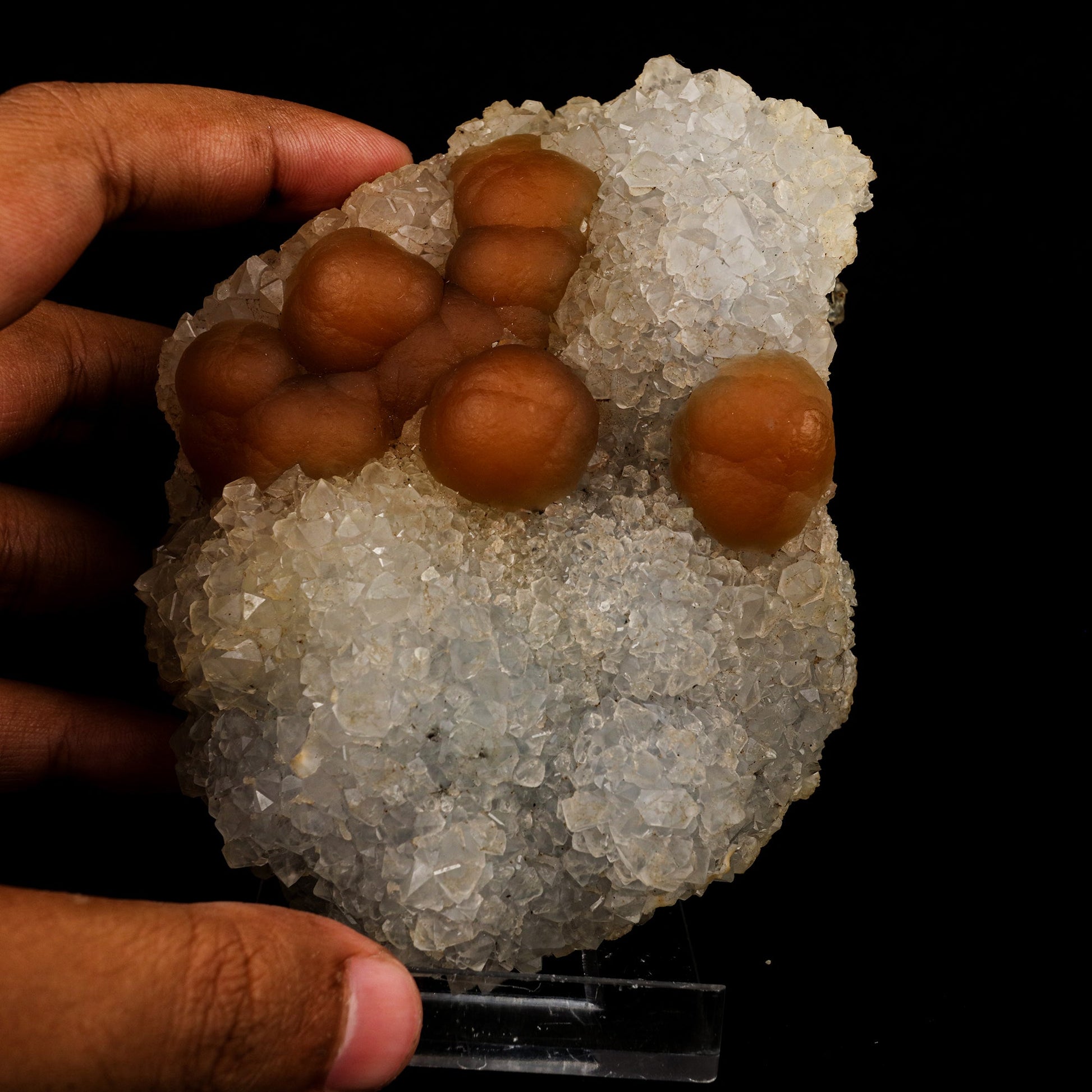 Fluorite balls on MM Quartz Natural Mineral Specimen # B 5736 Fluorite Superb Minerals 