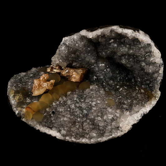 Fluorite balls With Sparkling Calcite on MM Quartz Natural Mineral Specimen # B 5916 Fluorite Superb Minerals 