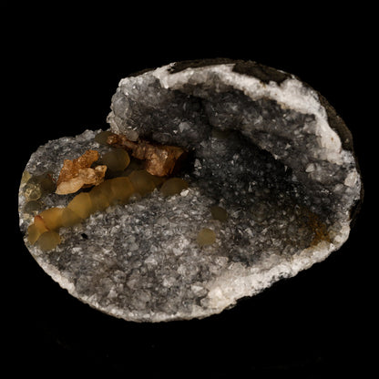 Fluorite balls With Sparkling Calcite on MM Quartz Natural Mineral Specimen # B 5916 Fluorite Superb Minerals 