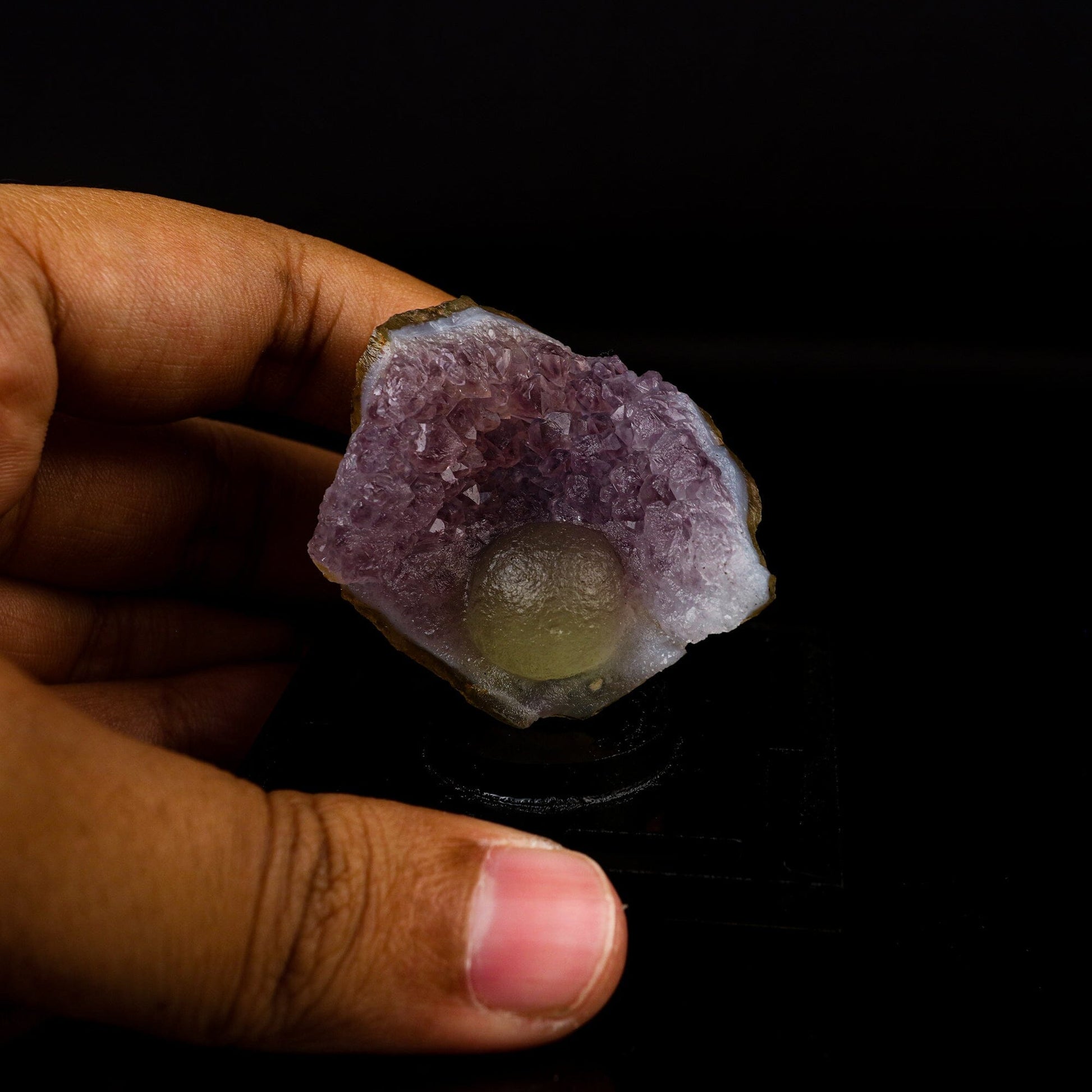 Fluorite Botridoal on Amethyst Natural Mineral Specimen # B 6714 Fluorite Superb Minerals 