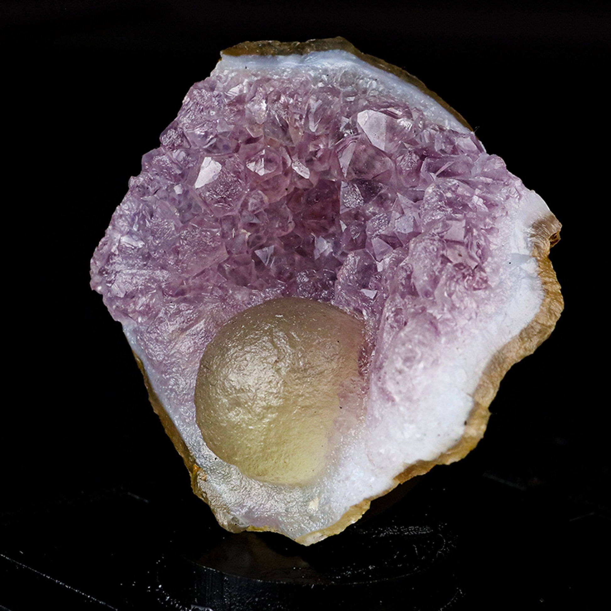 Fluorite Botridoal on Amethyst Natural Mineral Specimen # B 6714 Fluorite Superb Minerals 