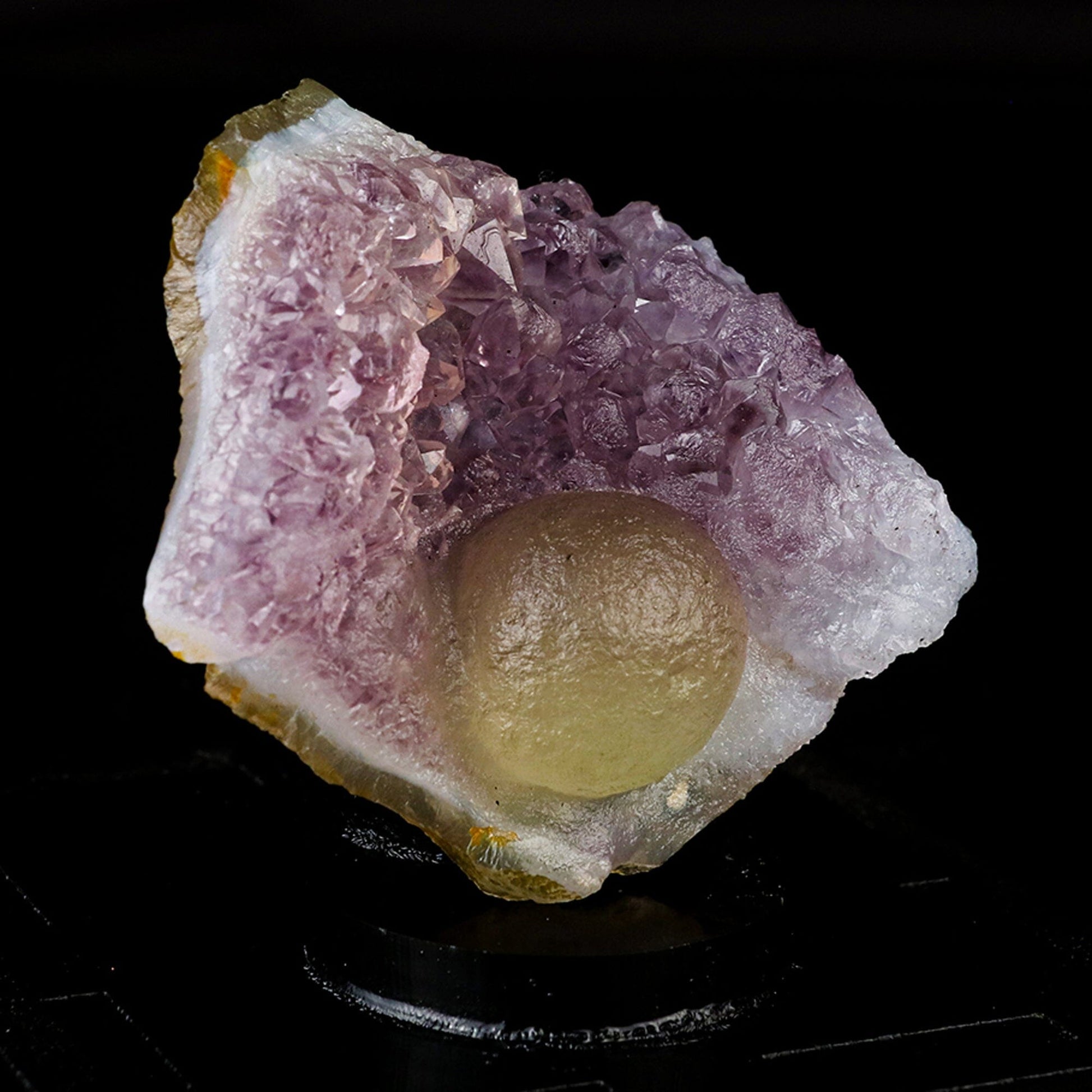 Fluorite Botridoal on Amethyst Natural Mineral Specimen # B 6714 Fluorite Superb Minerals 