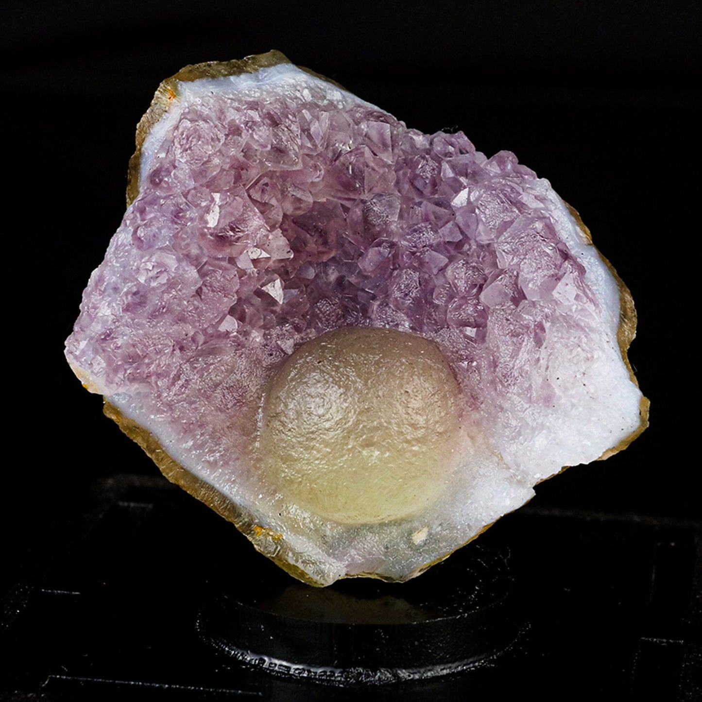 Fluorite Botridoal on Amethyst Natural Mineral Specimen # B 6714 Fluorite Superb Minerals 