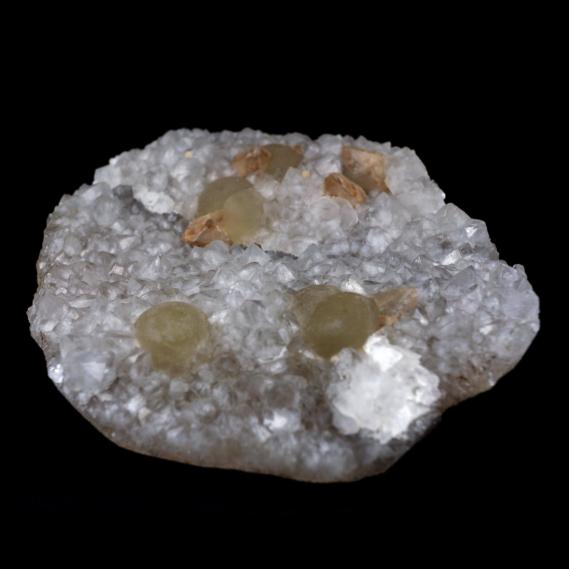 Fluorite Botryoidal on MM Quartz Natural Mineral Specimen # B 3974  https://www.superbminerals.us/products/fluorite-botryoidal-on-mm-quartz-natural-mineral-specimen-b-3974  Features A small scale example of translucent Quartz facilitating an ideal side of the equator of yellow Fluorites. Yellow Fluorites circles are more diligently to discover, and this one is tantamount to they get for the size. Primary Mineral(s):&nbsp; Fluorite Secondary Mineral(s): MM QuartzMatrix: N/A11 cm x 12 cm755