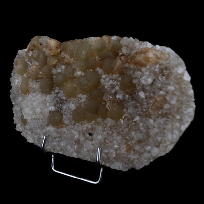 Fluorite Botryoidal on MM Quartz Plate Natural Mineral Specimen # B 39…  https://www.superbminerals.us/products/fluorite-botryoidal-on-mm-quartz-plate-natural-mineral-specimen-b-3976  Features Small, botryoidal fluorite crystals, ranging in colour from creamy to yellow, sit on a plate of quartz crystals. Usually they are half-buried. to have one stick out so nicely, and on such a balanced matrix. Primary Mineral(s): Fluorite Secondary Mineral(s): MM QuartzMatrix: N/A18 cm x 10 cm1150 GmsLocality
