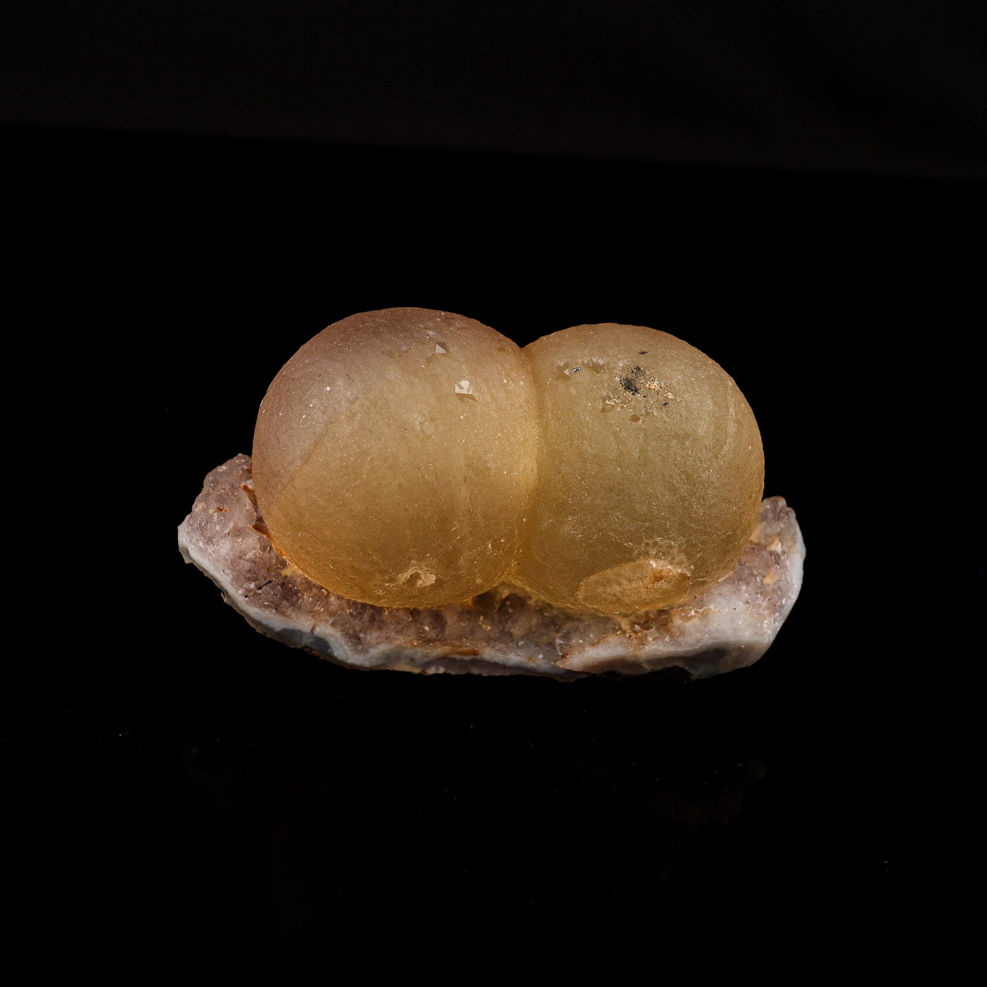 Fluorite Dual Ball on Amethyst Very Rare Natural Mineral Specimen # B 6099 Fluorite Fluorite 