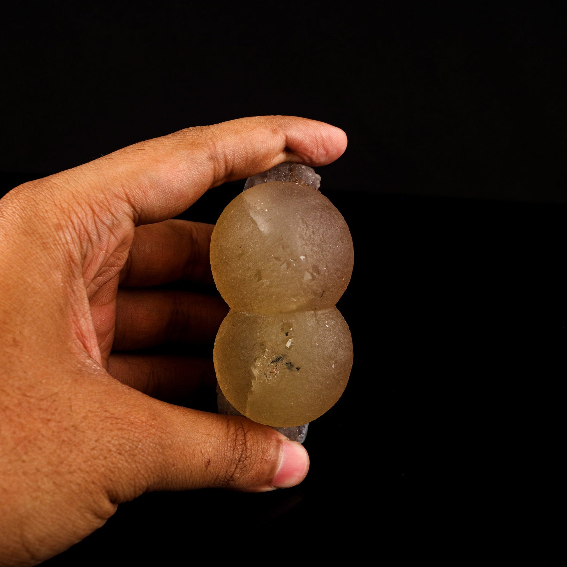 Fluorite Dual Ball on Amethyst Very Rare Natural Mineral Specimen # B 6099 Fluorite Fluorite 