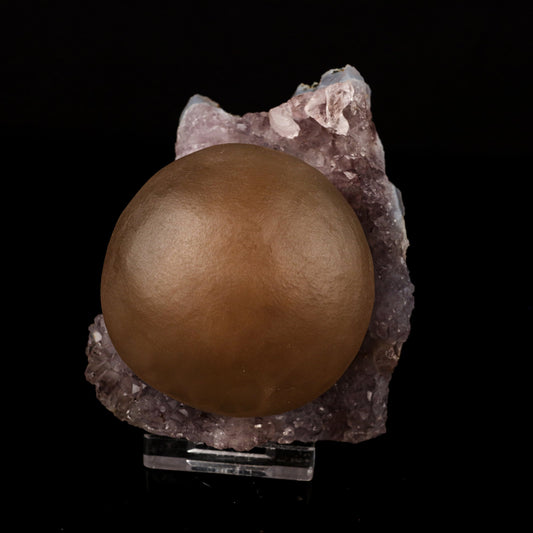 Fluorite Huge Ball on Amethyst Very Rare Natural Mineral Specimen # B 5759 Fluorite Superb Minerals 