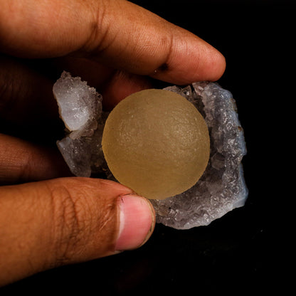 Fluorite Huge Ball on Amethyst Very Rare Natural Mineral Specimen # B 5786 Fluorite Superb Minerals 