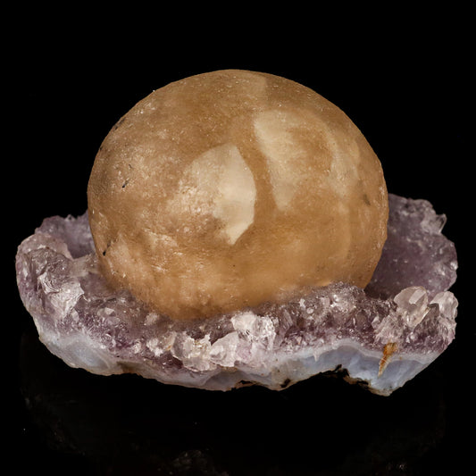 Fluorite Huge Ball on Amethyst Very Rare Natural Mineral Specimen # B 5789 Fluorite Superb Minerals 