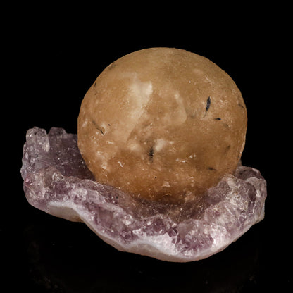 Fluorite Huge Ball on Amethyst Very Rare Natural Mineral Specimen # B 5789 Fluorite Superb Minerals 